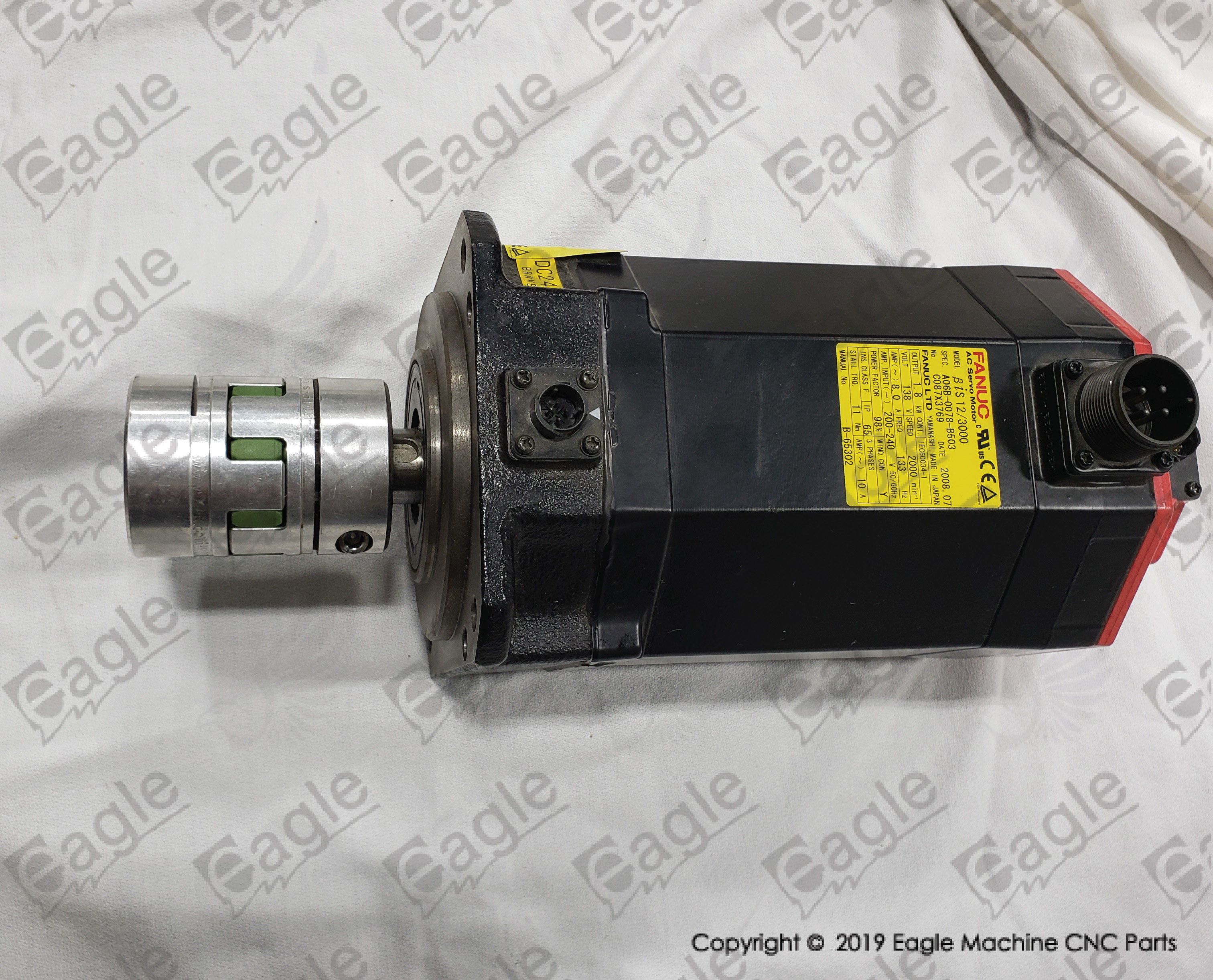 FANUC AC SERVO MOTOR W/ BRAKE AND KEYWAY